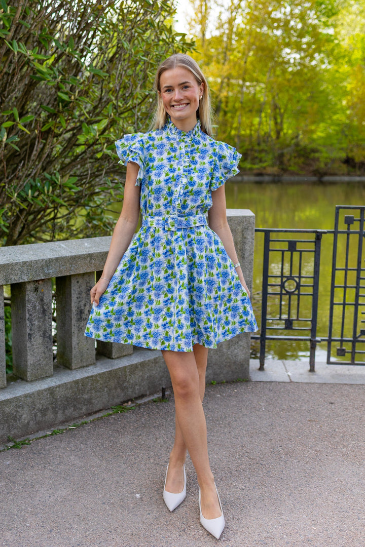 Linen Ruffle Dress Peony | Kjoler | Smuk