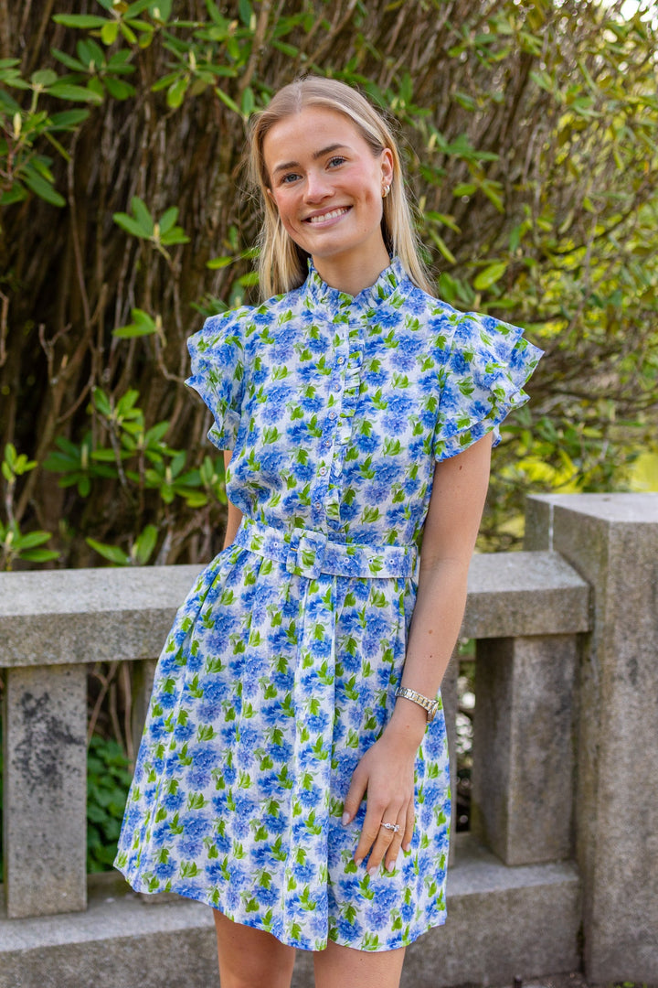 Linen Ruffle Dress Peony | Kjoler | Smuk