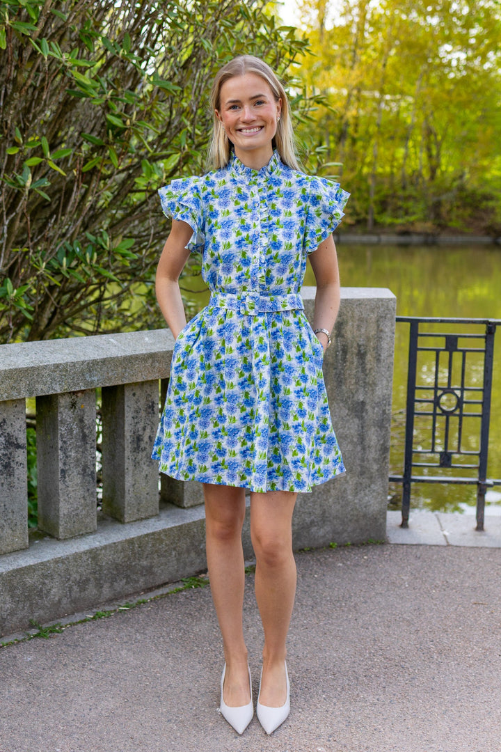 Linen Ruffle Dress Peony | Kjoler | Smuk