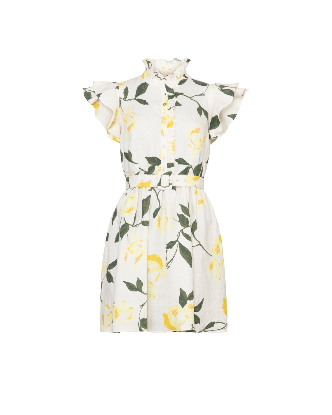 Linen Ruffle Dress Sunlight | Kjoler | Smuk