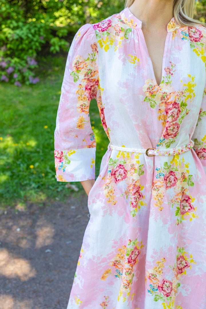 Linen Shift Dress Rose Amore | Kjoler | Smuk
