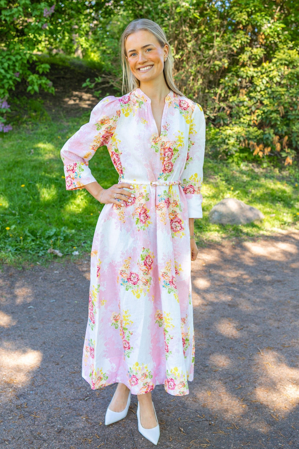 Linen Shift Dress Rose Amore | Kjoler | Smuk