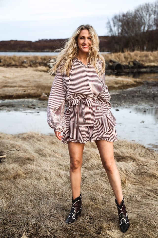 Linen Skirt Shorts Rusty Stripe | Skjørt | Smuk - Dameklær på nett