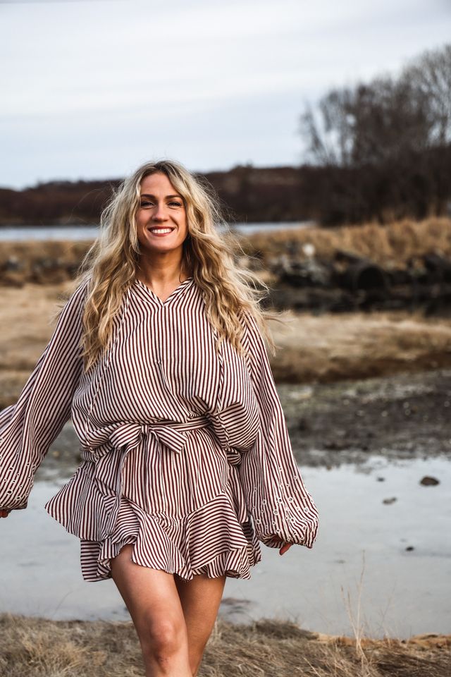 Linen Skirt Shorts Rusty Stripe | Skjørt | Smuk - Dameklær på nett