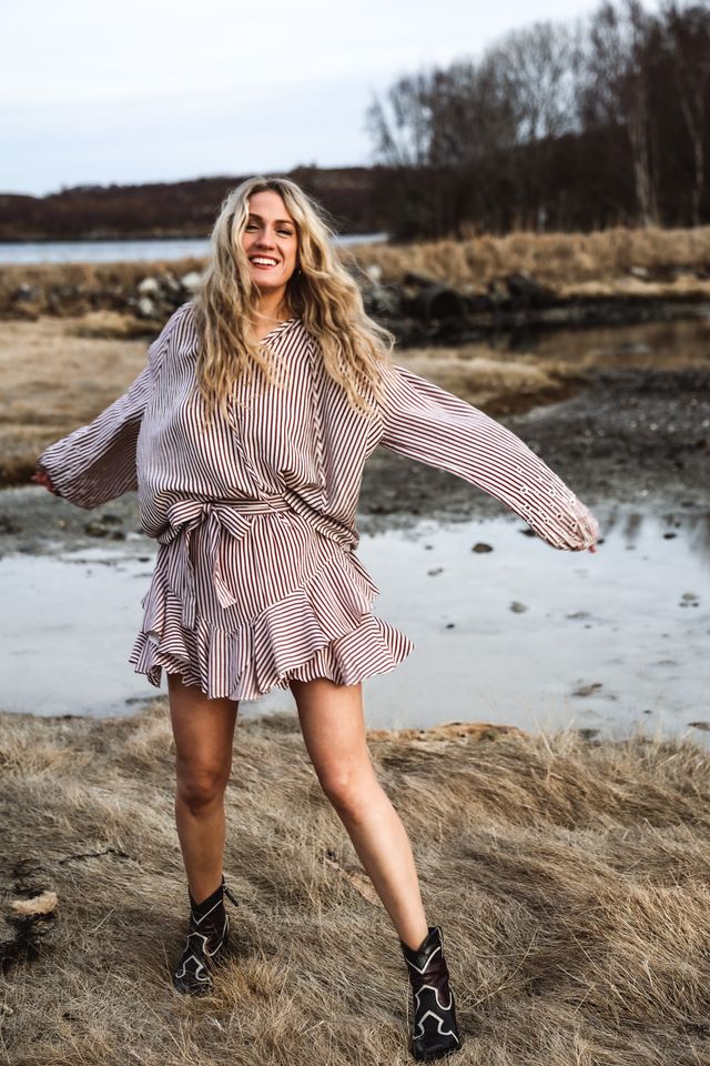 Linen Skirt Shorts Rusty Stripe | Skjørt | Smuk - Dameklær på nett