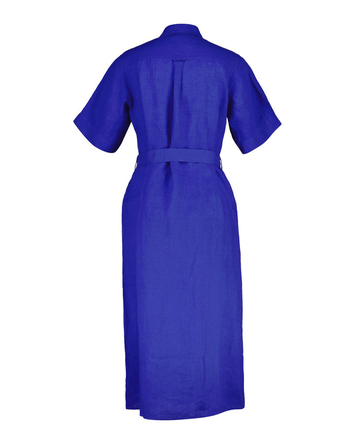 Linen Ss Shirt Dress Royal Blue | Kjoler | Smuk