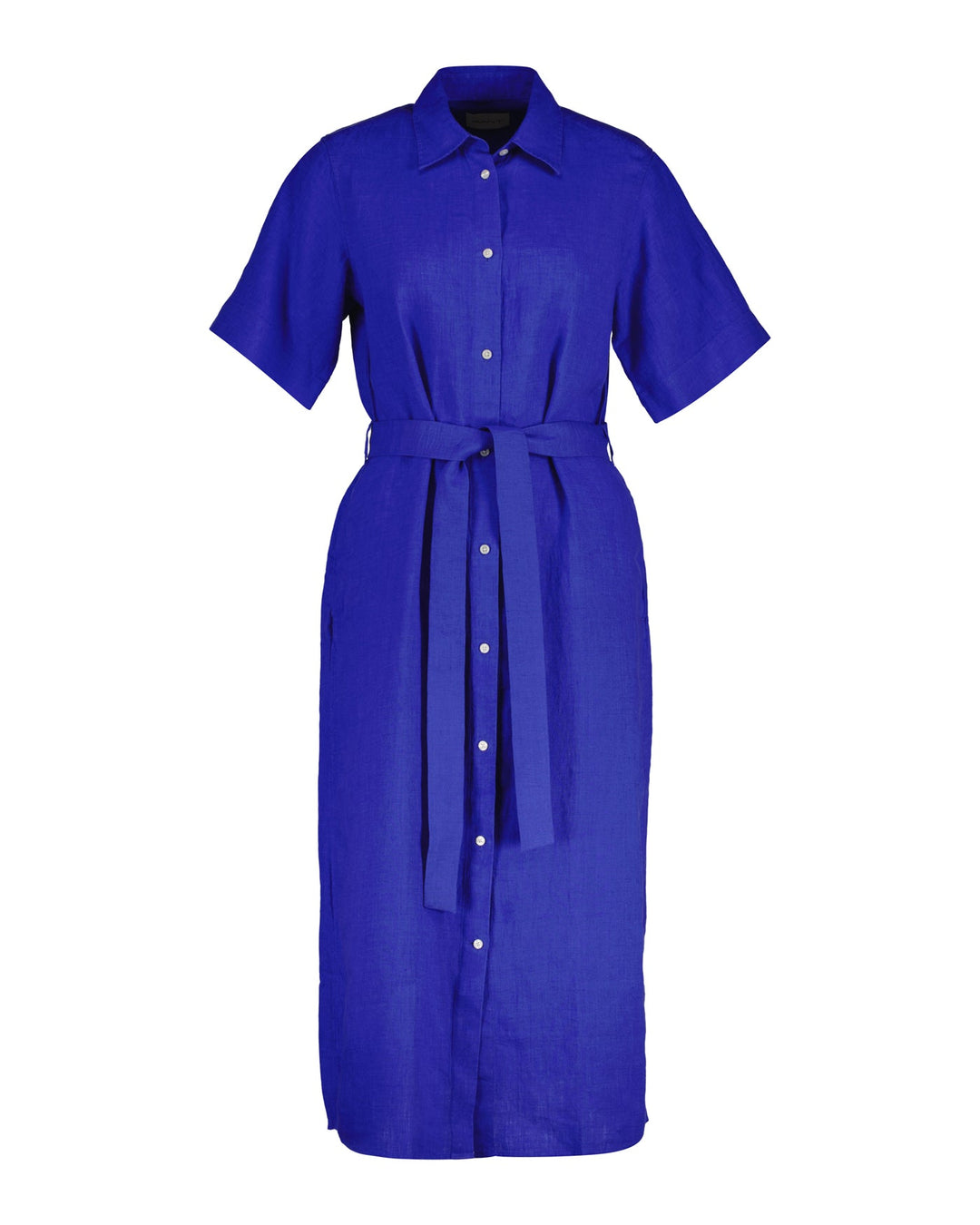 Linen Ss Shirt Dress Royal Blue | Kjoler | Smuk