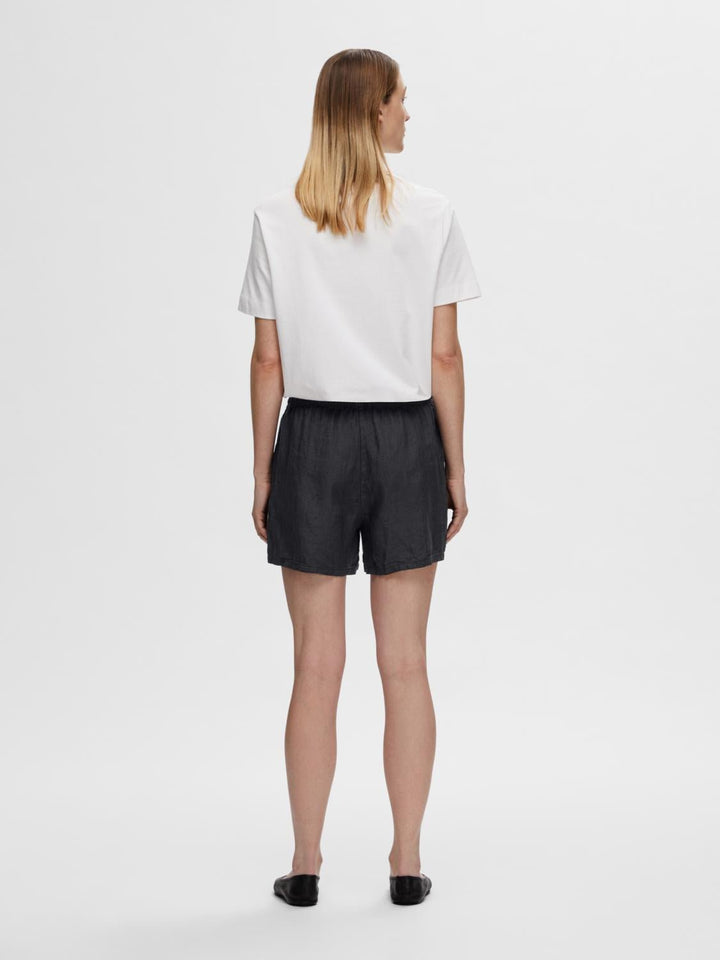 Linnie Mw Linen Shorts Black | Shorts | Smuk - Dameklær på nett