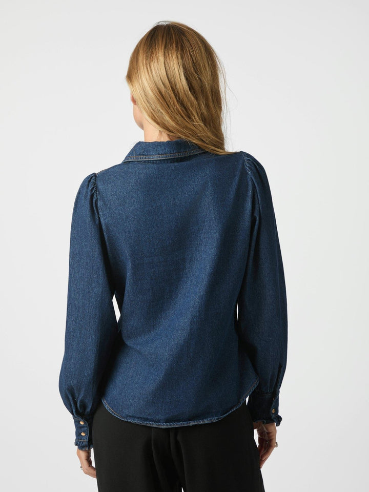 Lio Denim Blouse Blue | Skjorter og bluser | Smuk - Dameklær på nett