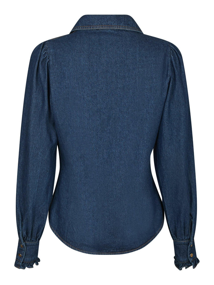 Lio Denim Blouse Blue | Skjorter og bluser | Smuk - Dameklær på nett