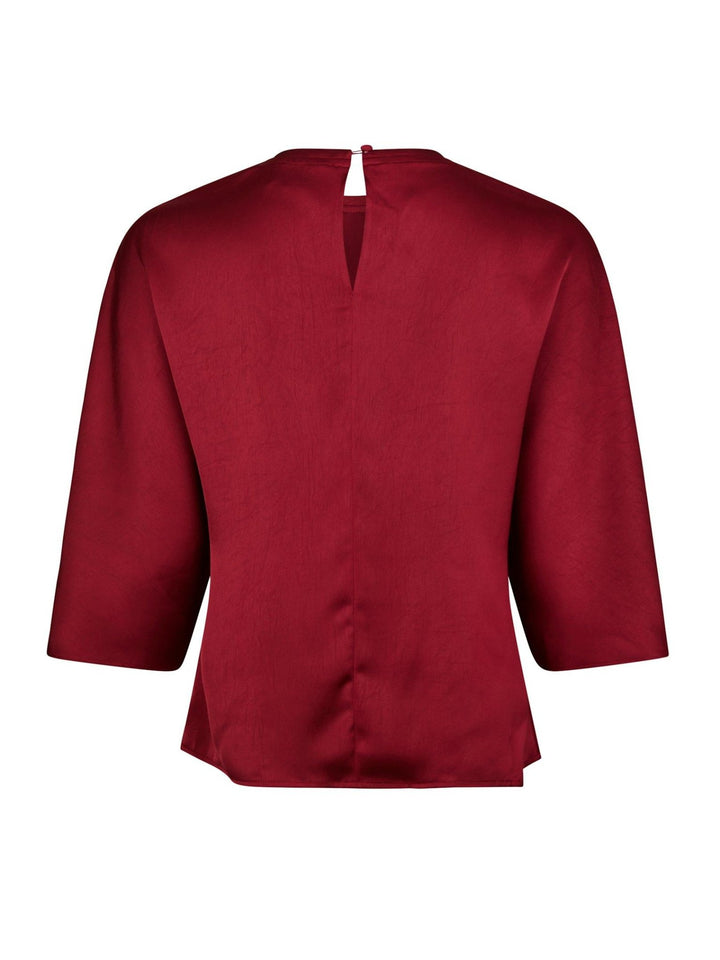Liora Heavy Sateen Blouse Dark Red | Skjorter og bluser | Smuk