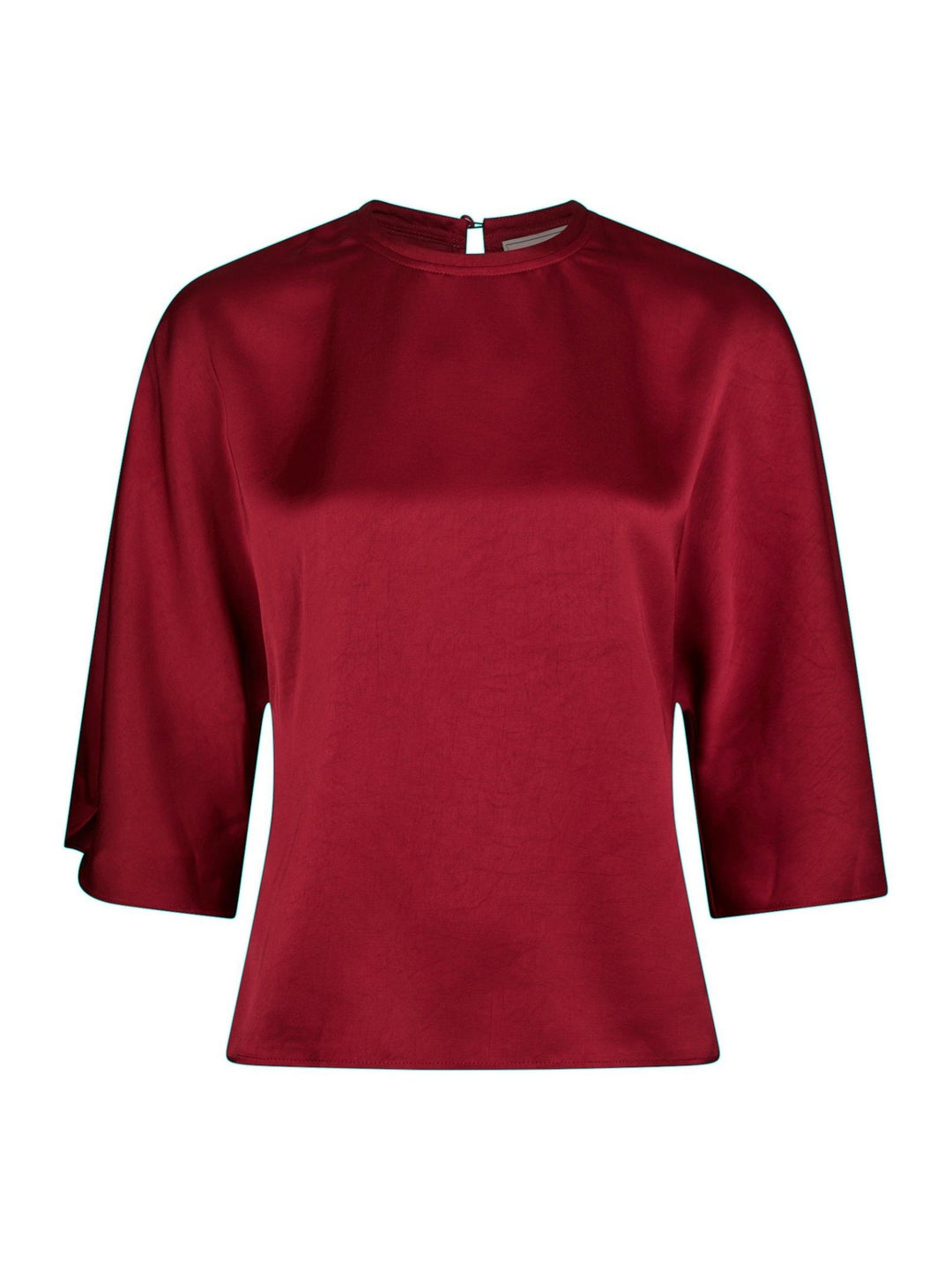 Liora Heavy Sateen Blouse Dark Red | Skjorter og bluser | Smuk