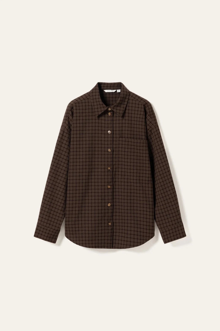 Lisa Shirt Devana Brown Check | Skjorter og bluser | Smuk