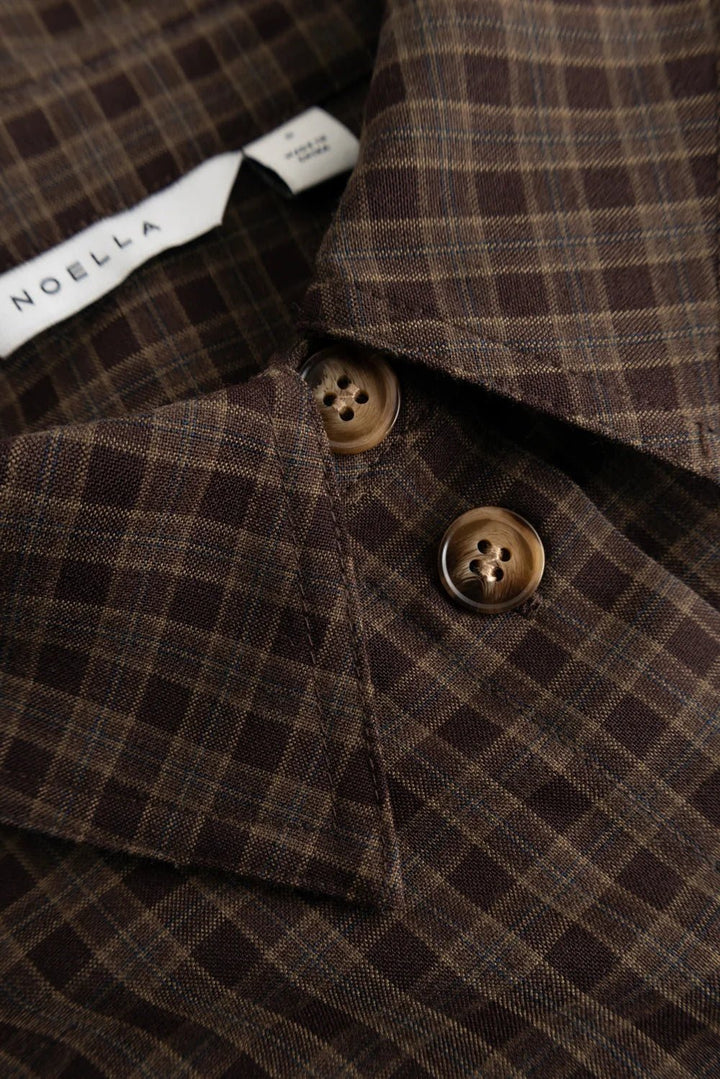 Lisa Shirt Devana Brown Check | Skjorter og bluser | Smuk