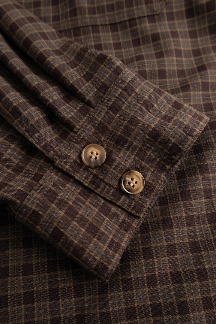 Lisa Shirt Devana Brown Check | Skjorter og bluser | Smuk