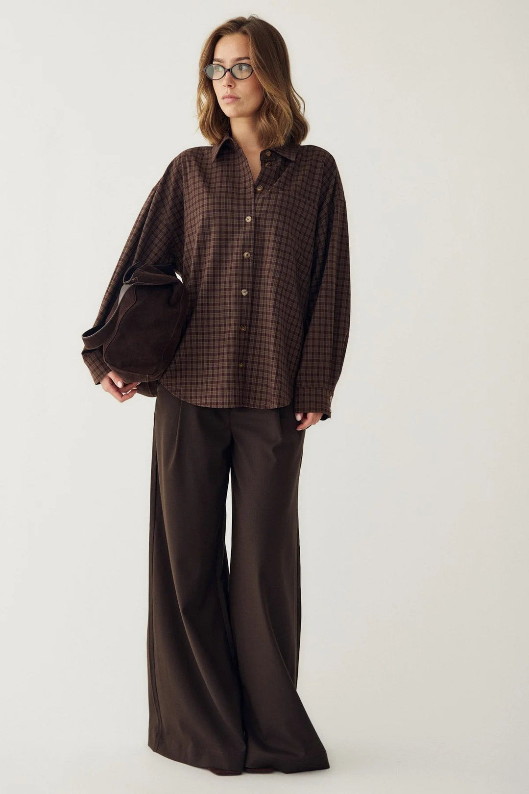 Lisa Shirt Devana Brown Check | Skjorter og bluser | Smuk