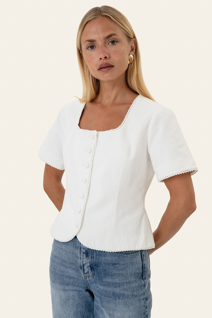 Lisa SS Blazer White | Blazer | Smuk