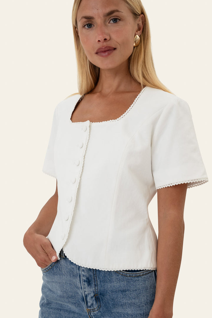 Lisa SS Blazer White | Blazer | Smuk