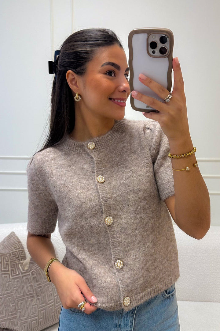Lissi Knit Cardigan Sand | Genser | Smuk