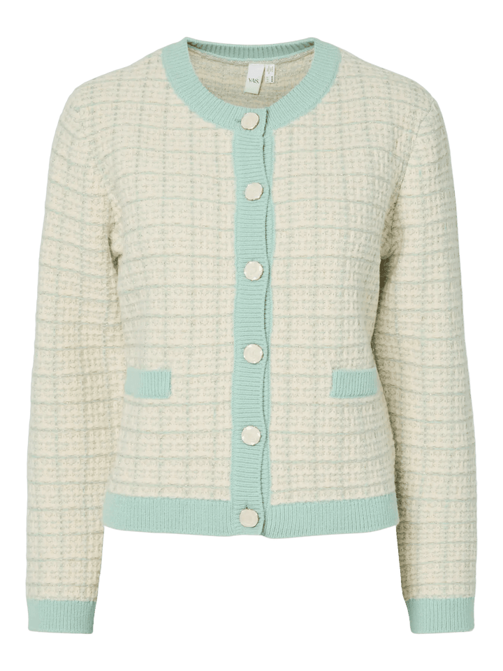 Livia Ls Short Knit Cardigan Lichen Birch | Genser | Smuk