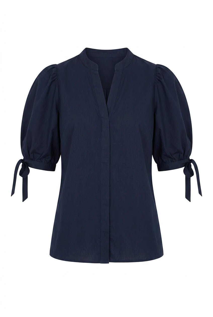 Liza Blouse Navy | Skjorter og bluser | Smuk