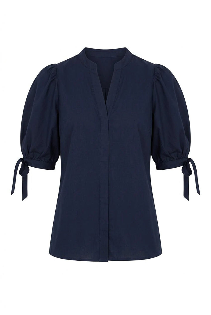 Liza Blouse Navy | Skjorter og bluser | Smuk