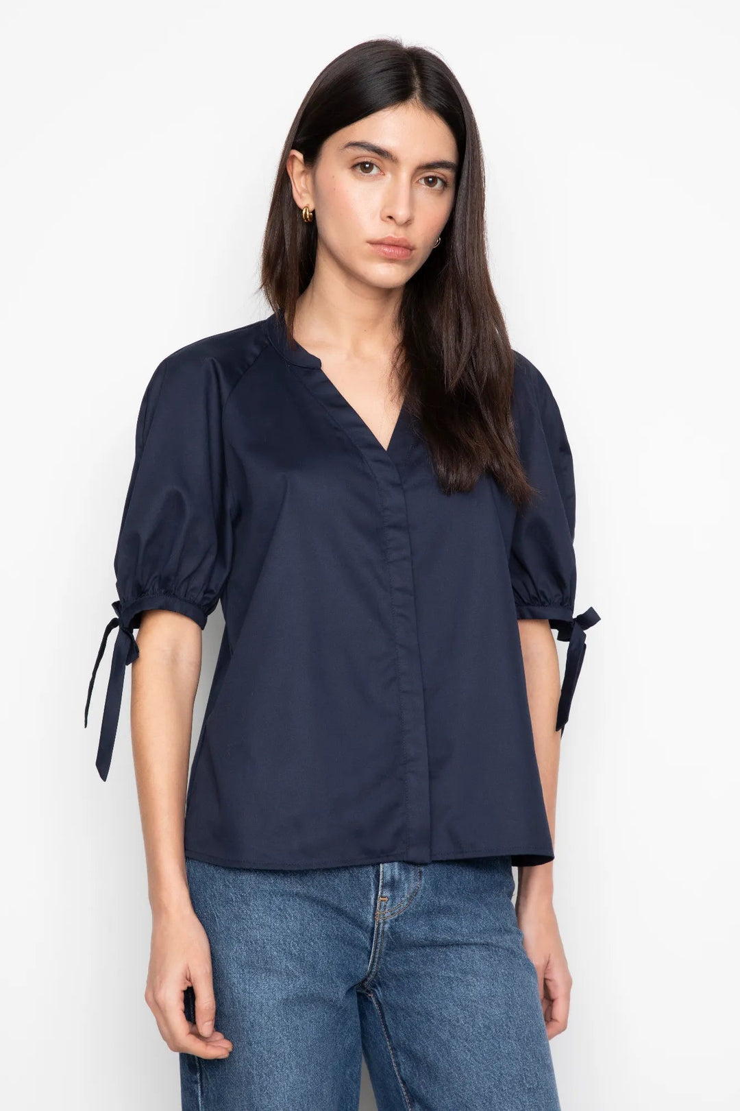 Liza Blouse Navy | Skjorter og bluser | Smuk