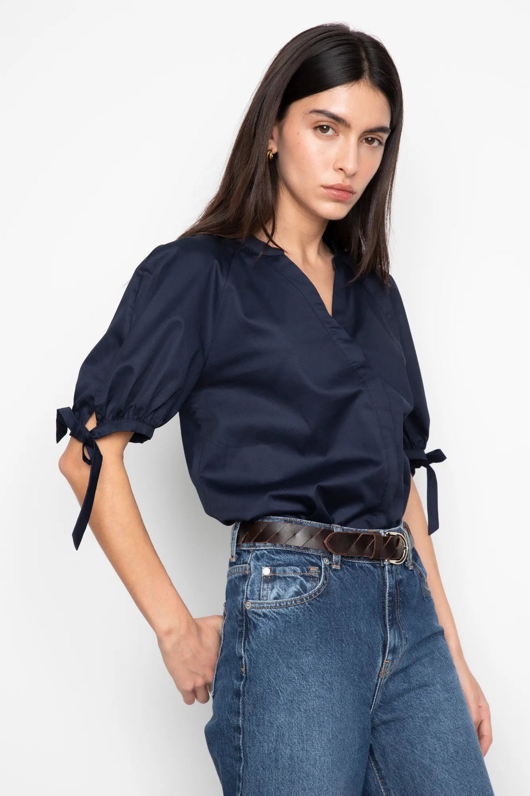 Liza Blouse Navy | Skjorter og bluser | Smuk