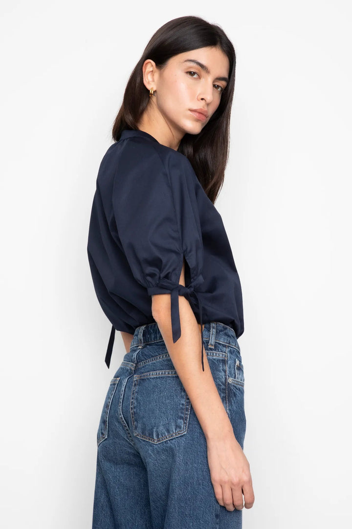 Liza Blouse Navy | Skjorter og bluser | Smuk