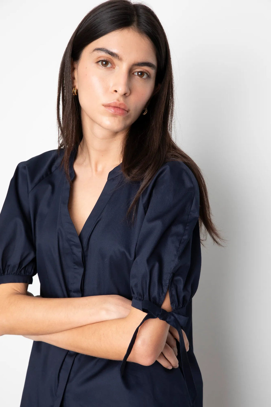 Liza Blouse Navy | Skjorter og bluser | Smuk