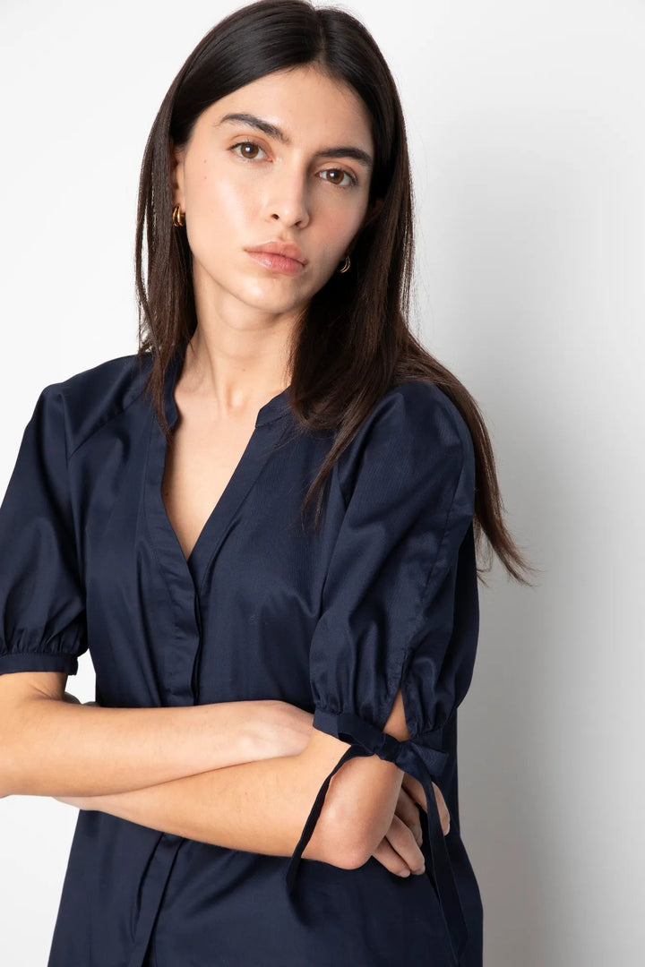 Liza Blouse Navy | Skjorter og bluser | Smuk