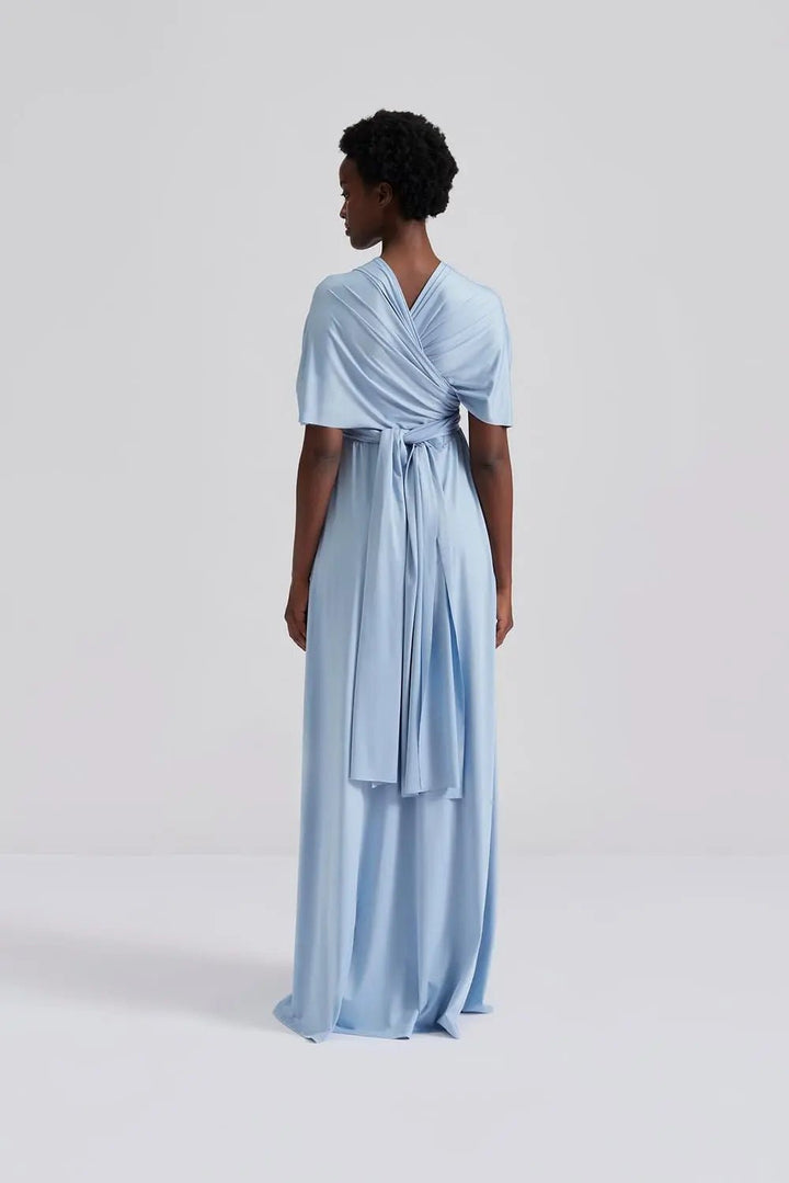 Lola Wrap Dress Dusty Blue | Kjoler | Smuk