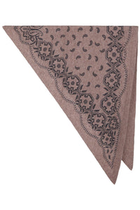 Lolana Paisley Knit Scarf Beige Melange