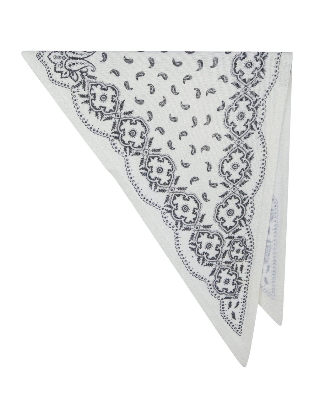 Lolana Paisley Knit Scarf Off White | Accessories | Smuk