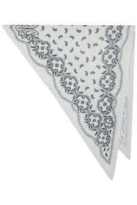 Lolana Paisley Knit Scarf Off White