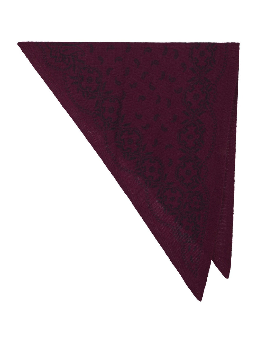 Lolana Paisley Knit Scarf Wine | Accessories | Smuk