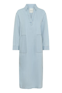 Lolla Dress Whiteish Blue Denim