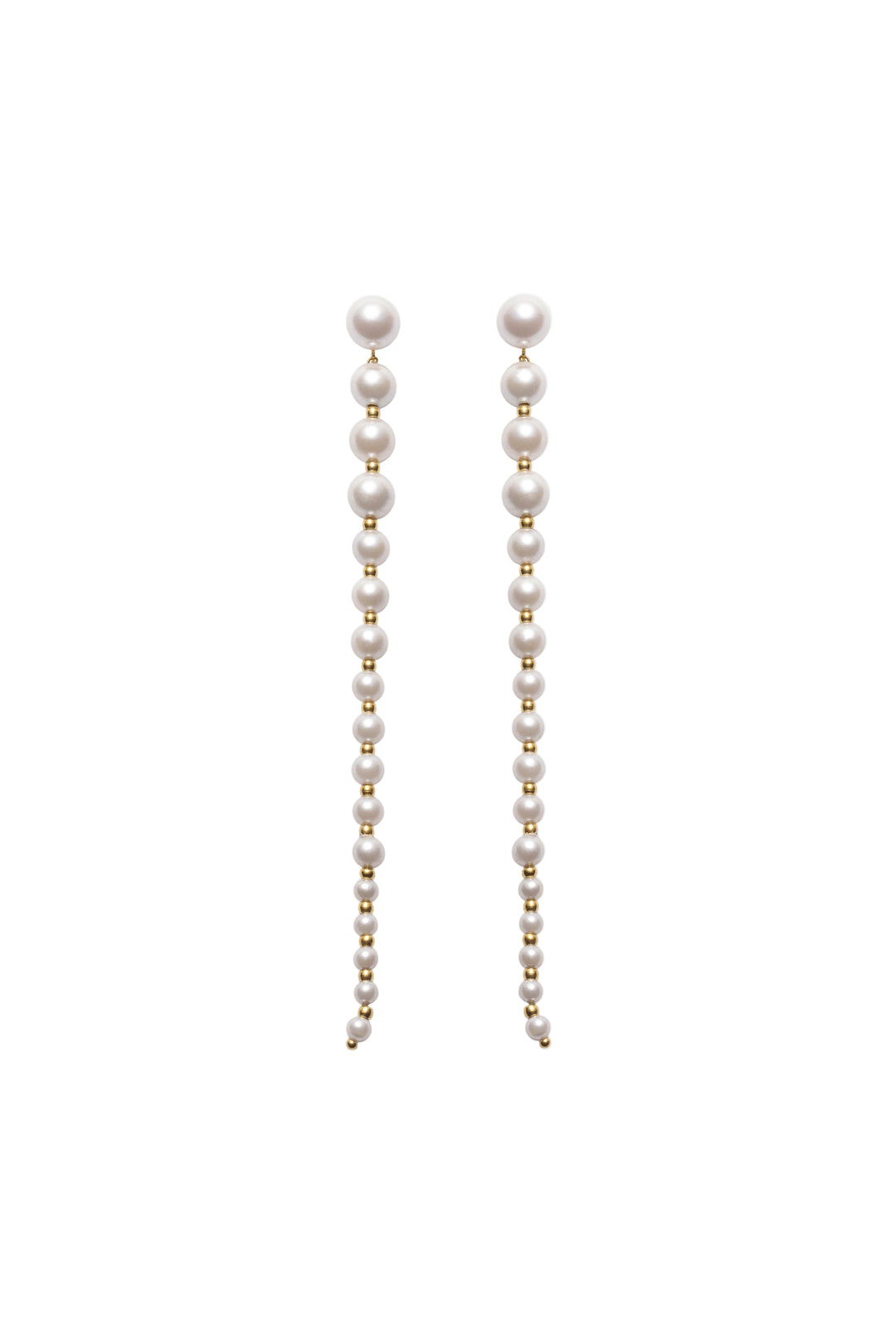 The Long Pearl Earrings Cream