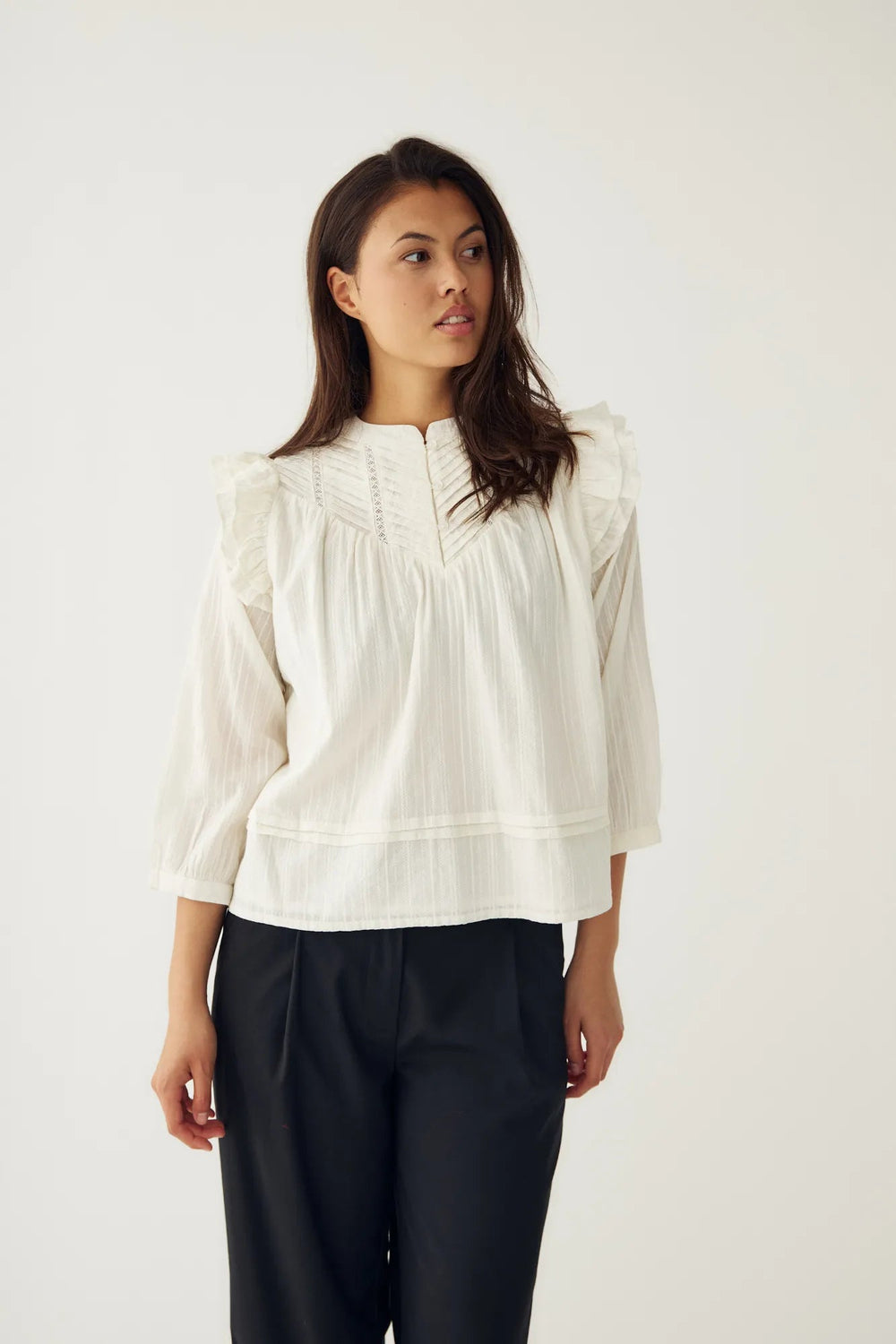 Loryn Blouse White | Skjorter og bluser | Smuk