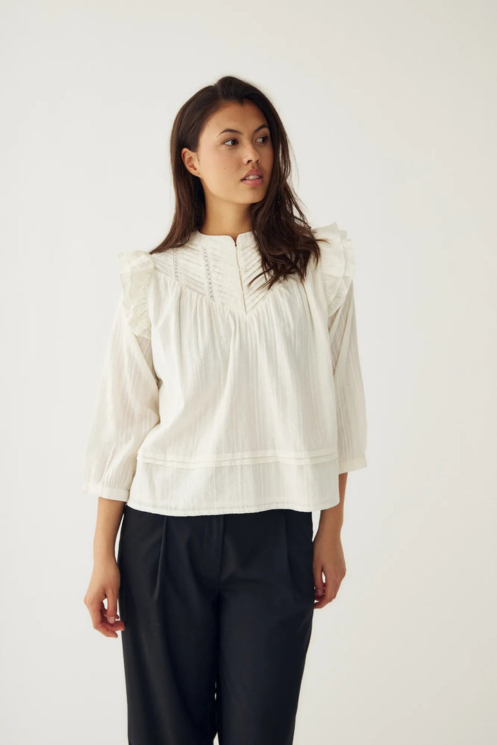 Loryn Blouse White | Skjorter og bluser | Smuk