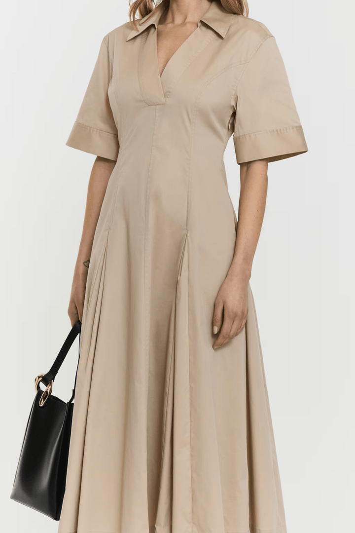 Lou Dress Beige | Kjoler | Smuk