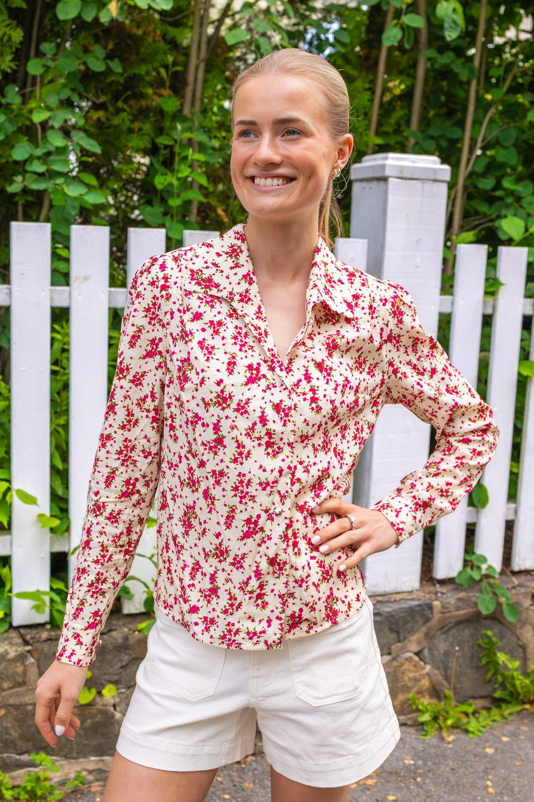 Lu Lu Blouse Berry Print | Skjorter og bluser | Smuk