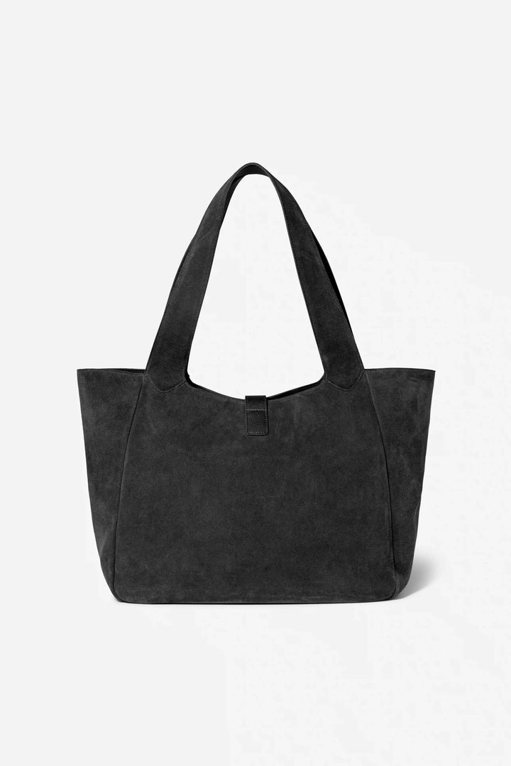 Lucille Tote Bag Large Black Suede | Vesker | Smuk