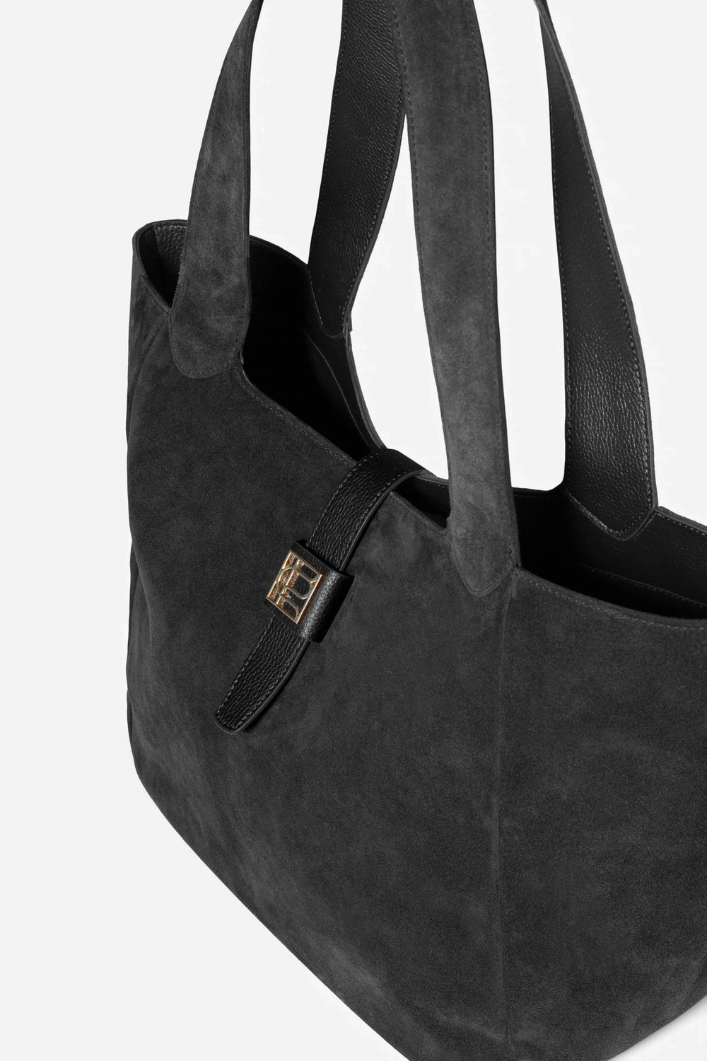 Lucille Tote Bag Large Black Suede | Vesker | Smuk