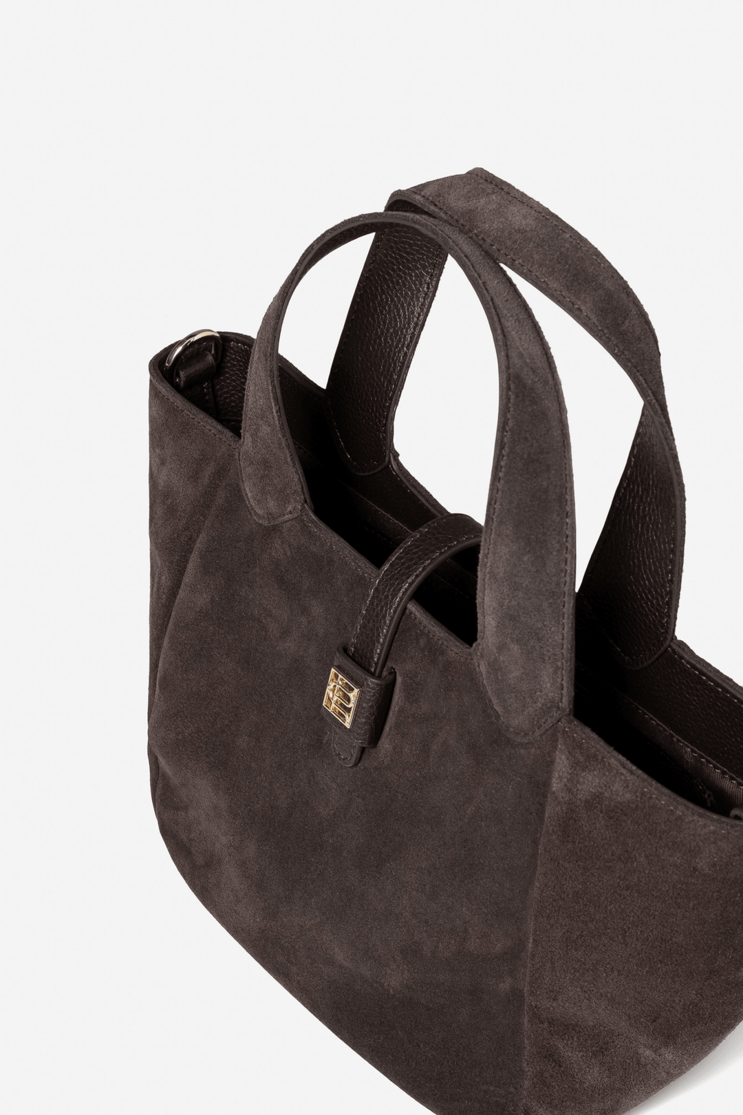 Lucille Tote Bag Small Dark Brown Suede | Vesker | Smuk