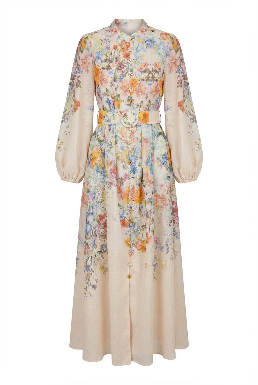 Lucy Maxi Dress Vert Beige | Kjoler | Smuk