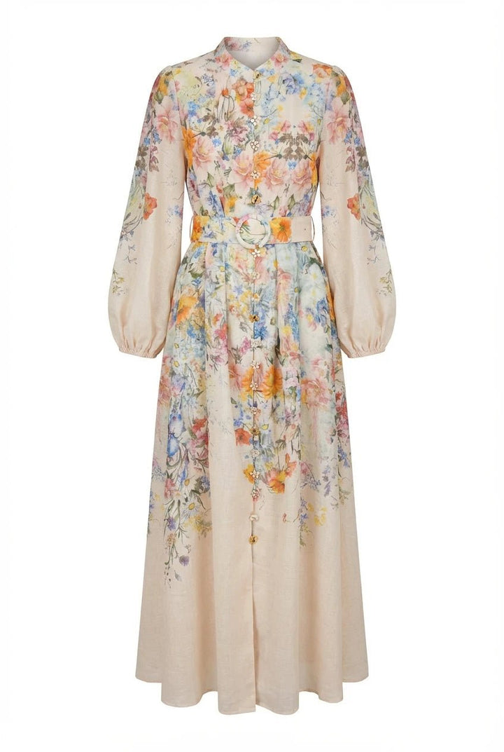 Lucy Maxi Dress Vert Beige | Kjoler | Smuk