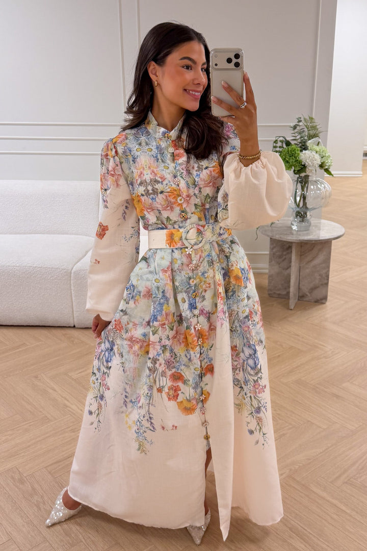 Lucy Maxi Dress Vert Beige | Kjoler | Smuk