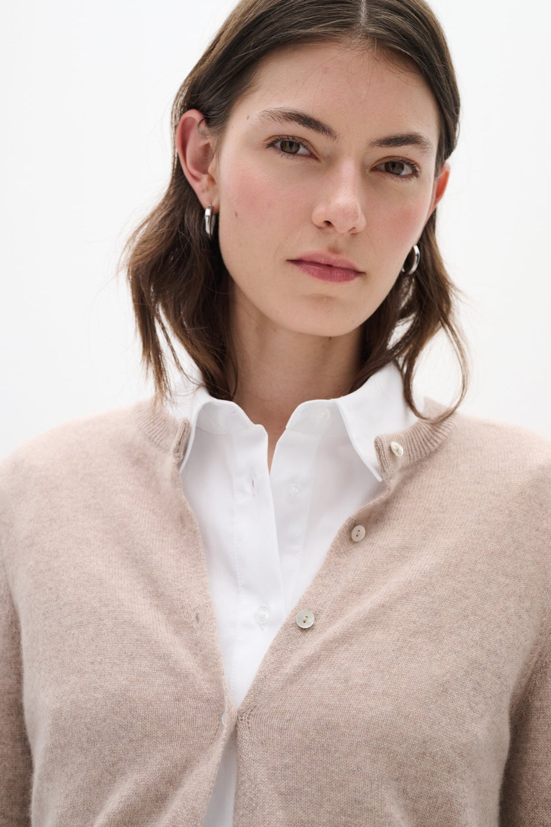 Lukkaiw Cardigan Beige Melange | Genser | Smuk - Dameklær på nett