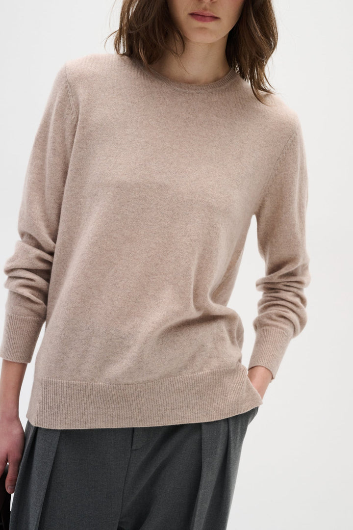 Lukkaiw Crew - Neck Pullover Beige Melange | Genser | Smuk - Dameklær på nett